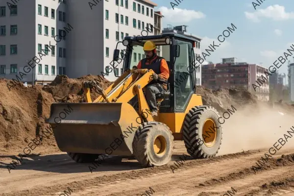 Capable Operator Operating Construction Vehicles on the Ground