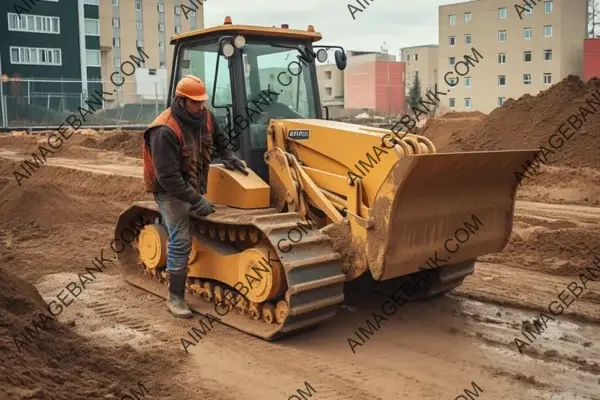 Experienced Operator Operating Construction Equipment on Land