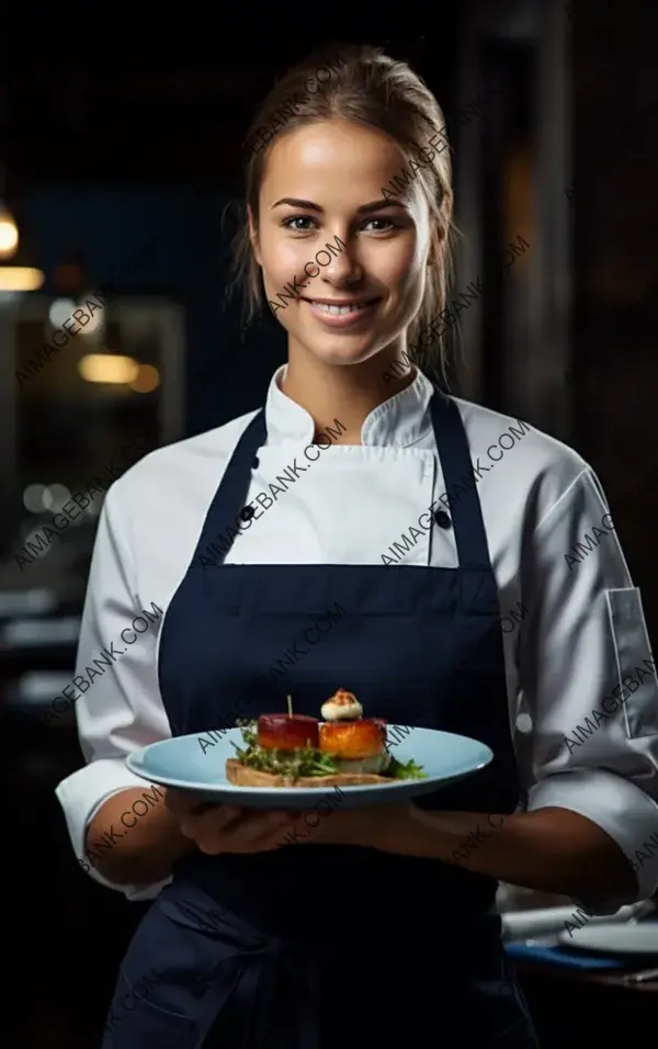 Culinary Mastery: Capturing a Female Chef&#8217;s Skill.