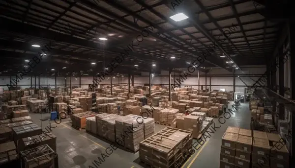 Organization in Motion: An Indoor Top-View of a Warehouse.