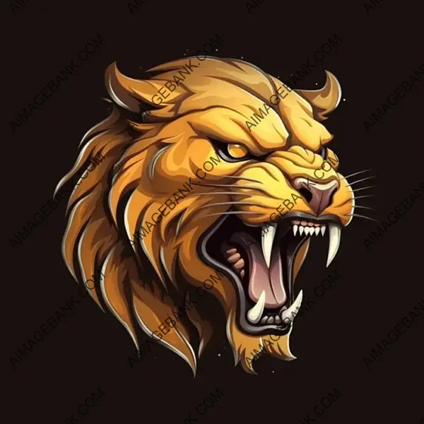 3D Sabretooth Tiger Logo Design with Striking Details