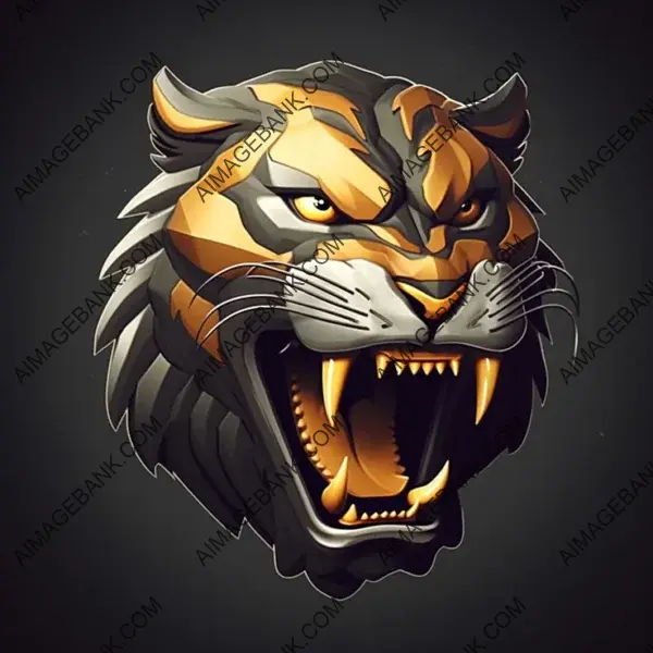 Sabretooth Tiger Logo with 3D Details for a Distinctive Branding