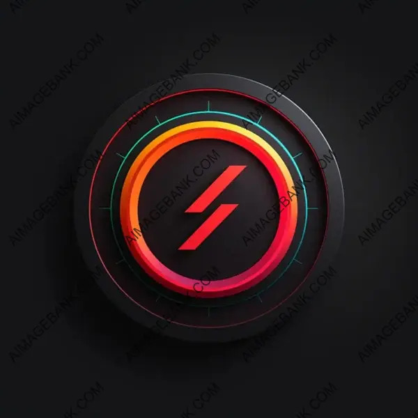 Zoom Icon Isolated with Elegance on a Black Background