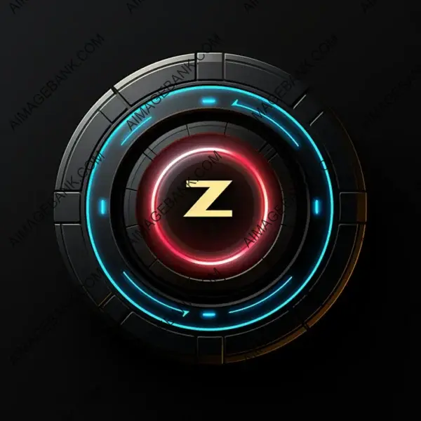 Isolated Zoom Icon: A Bold and Modern Design on Black Background