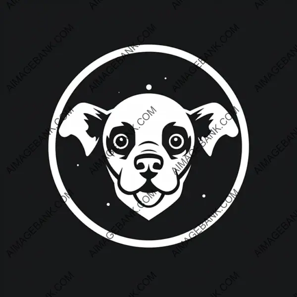 Evil Puppy &#8211; A Simple Circular Logo in Black and White