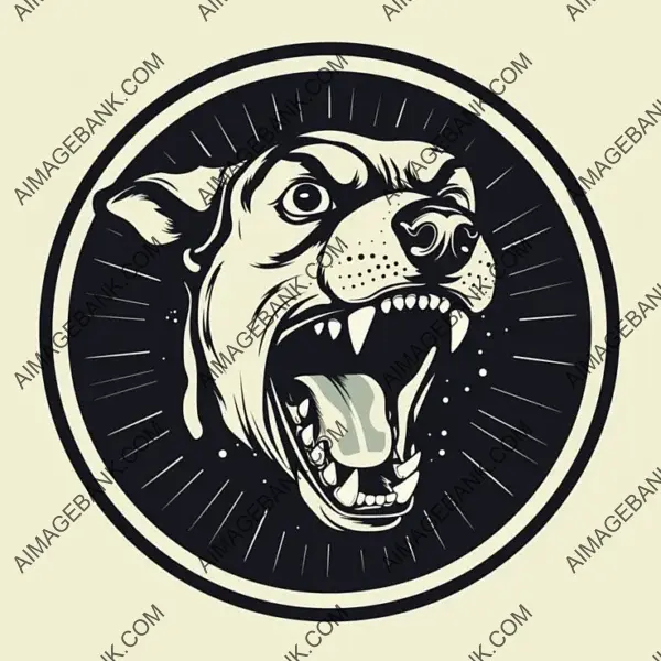 Simple and Bold Logo Design with an Evil Snarling Dog