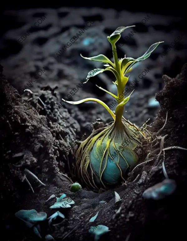 Marvel at the Growth of a Seed Sprout as It Emerges and Thrives in the Soil