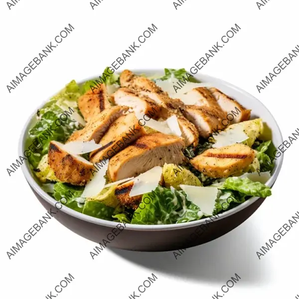 Dive into Freshness with Chicken Topped Caesar Salad.