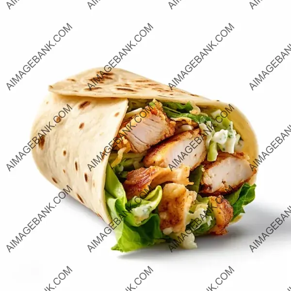 Wrap It Up: Tortilla Filled with Chicken Caesar.