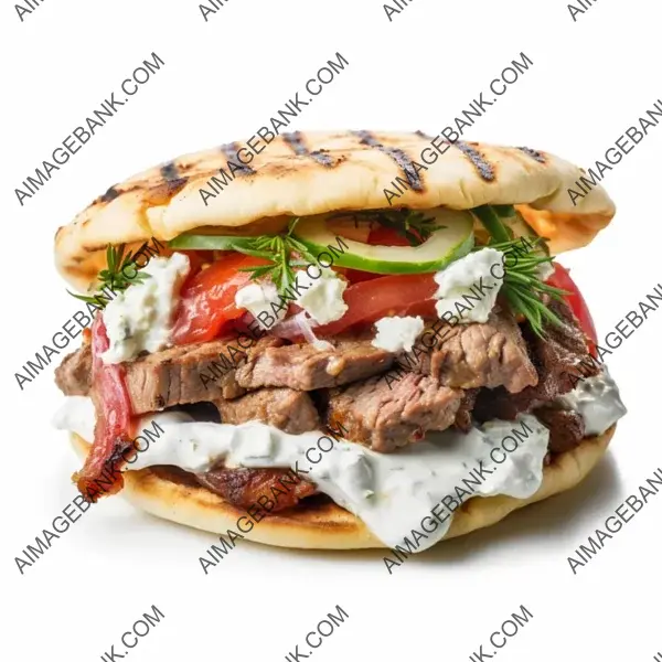 Savor the Flavors of a Gyro Burger with Beef and Lamb Blend Patty