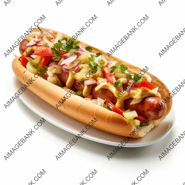 Hot Dog Delight: Cooked Sausage Served in a Sliced Bun