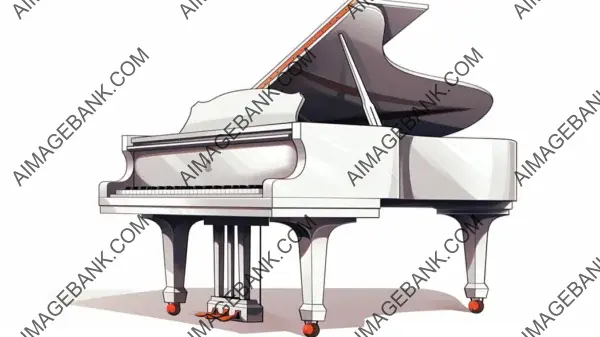 White Background Piano: Simplicity and Elegance