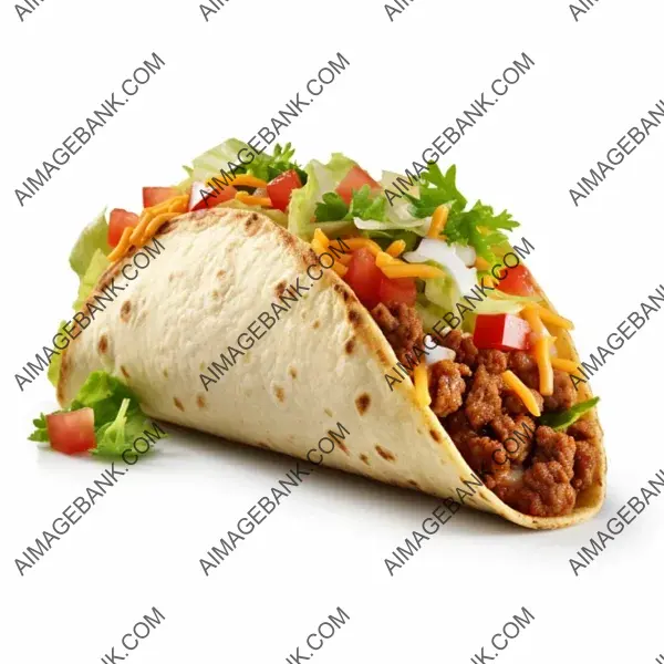 Taco Delight: Flavorful Folded Tortilla Filled with Variety