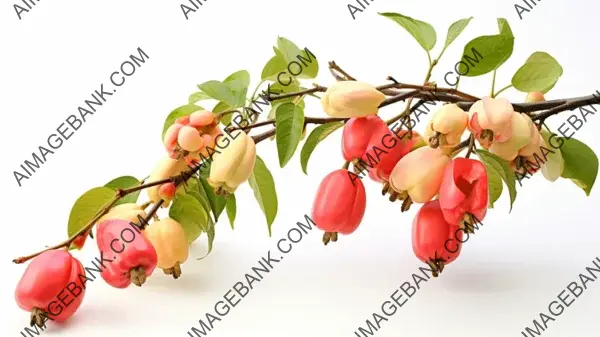 Graceful White Branch of Ackee Fruit