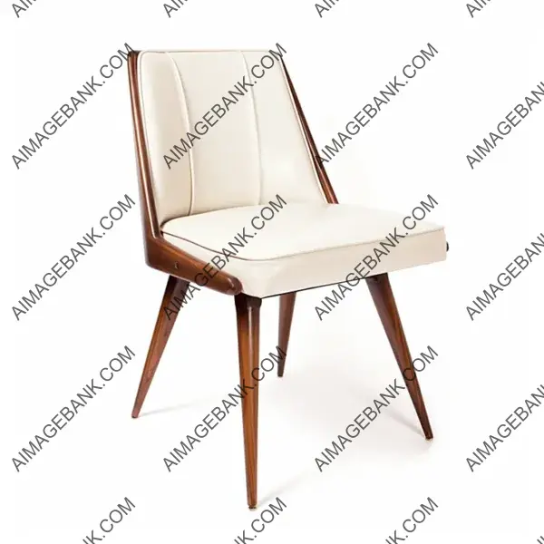 Modern Mid-Century Chair with Sleek White Finish