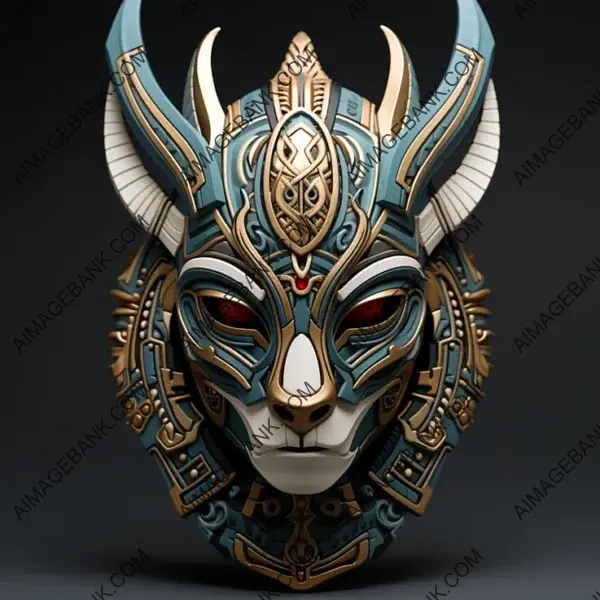 Colorful and High Saturation Stylized Antelope Mask