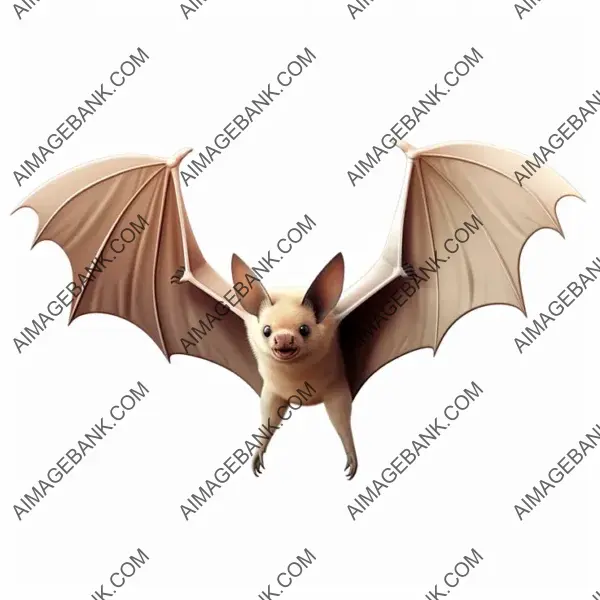 Solid Style: 3D Vector Unity Rendering of a Bat