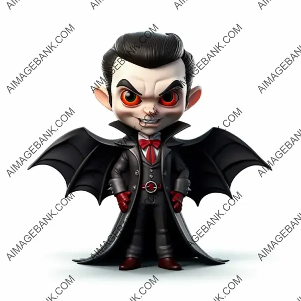 Solid 3D Clipart: Vampire for Halloween