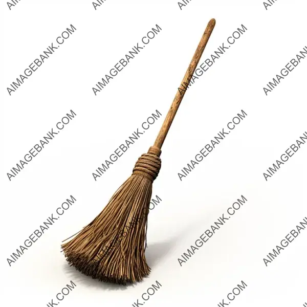 A witch&#8217;s broom depicted in clipart style.