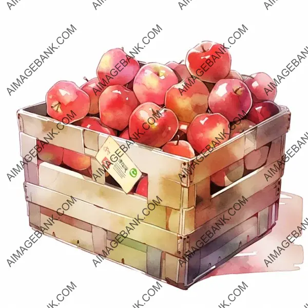 Apples in a Cardboard Box from the Apple Harvest