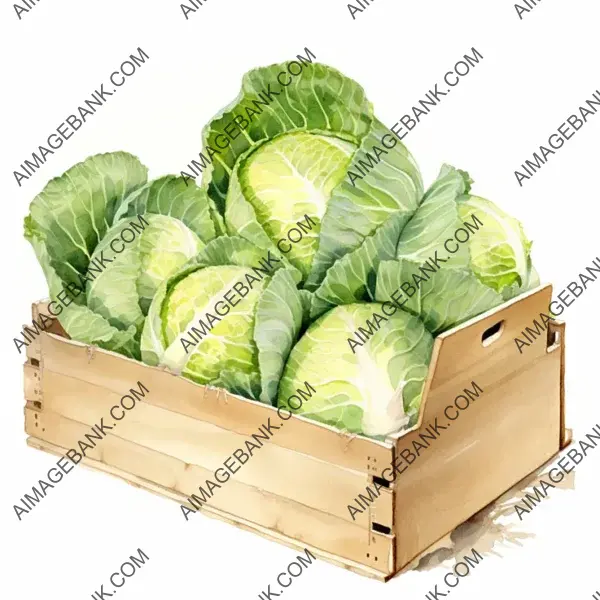 Cabbages in a Cardboard Box from the Cabbage Harvest