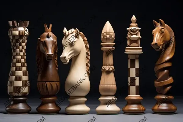 Chess Pieces Made from Various Materials