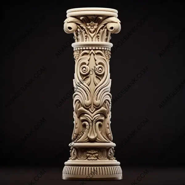 Visual Representation of a Roman Column Created from Foam