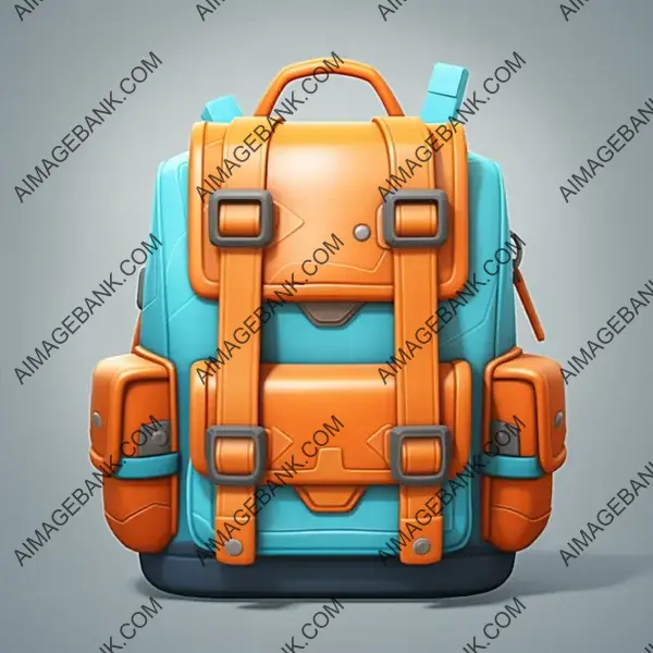 Exploring New Worlds: Backpack Props in Vibrant Orange and Turquoise