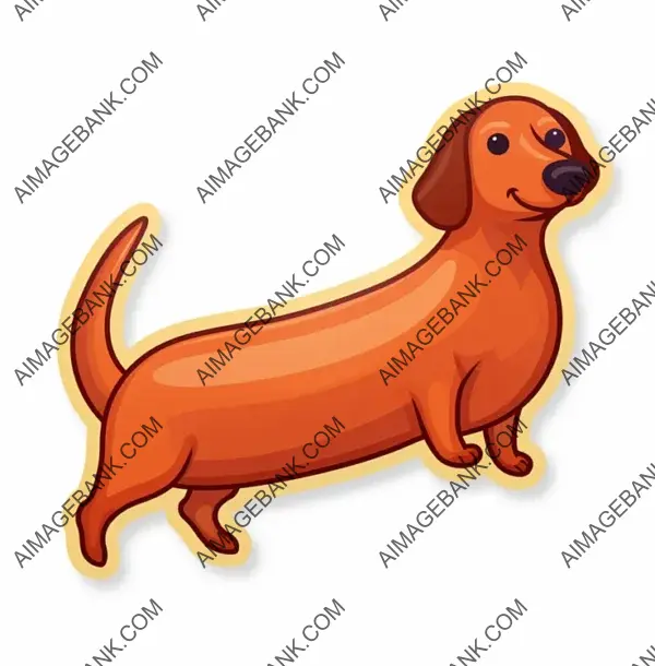 Savory Delights: White Background Sausage Sticker