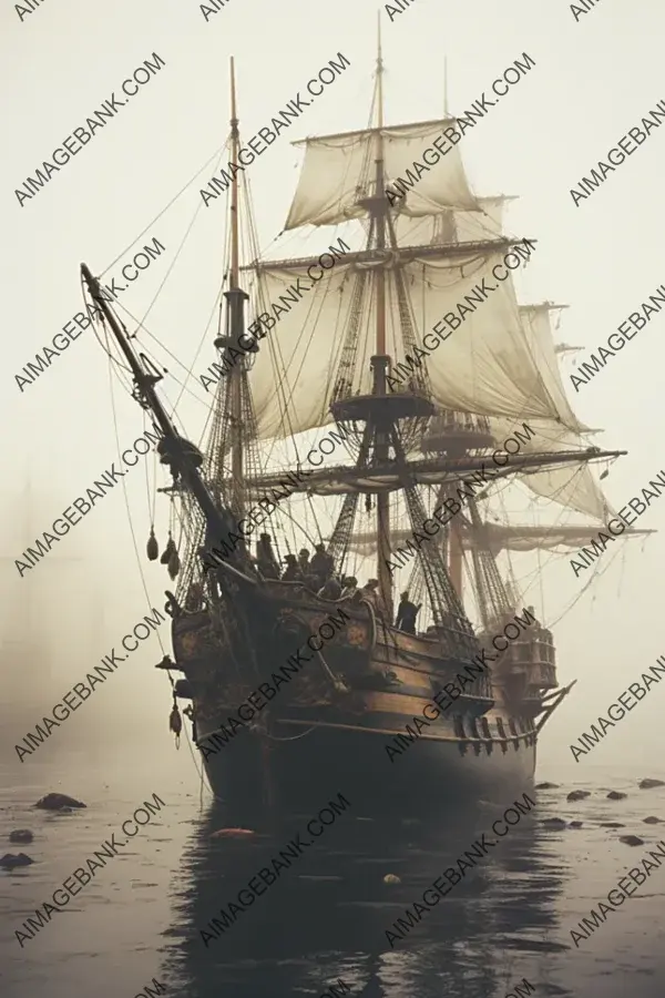 Nautical History Captured: Vintage Photo of an Old Pirate Ship