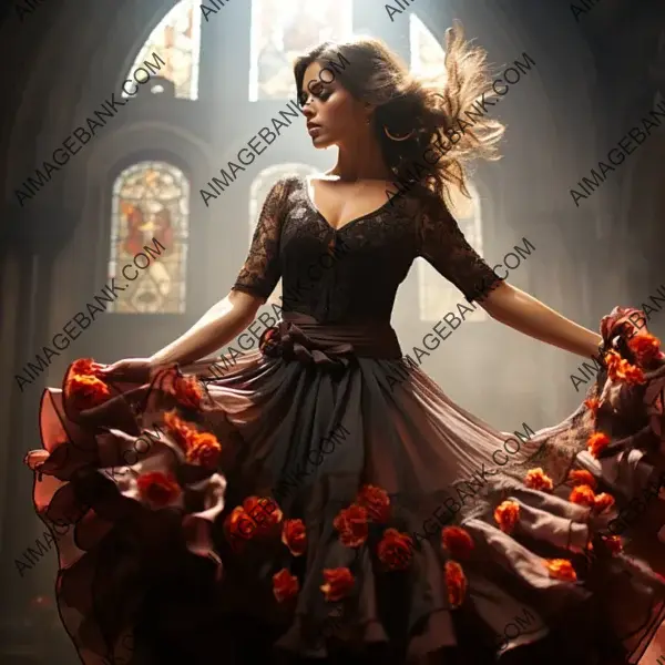 Captivating Gothic Portraits: Picturesque Dancing Woman