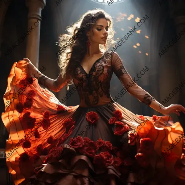 Picturesque Beauty in Gothic Style: Dancing Woman Portraits