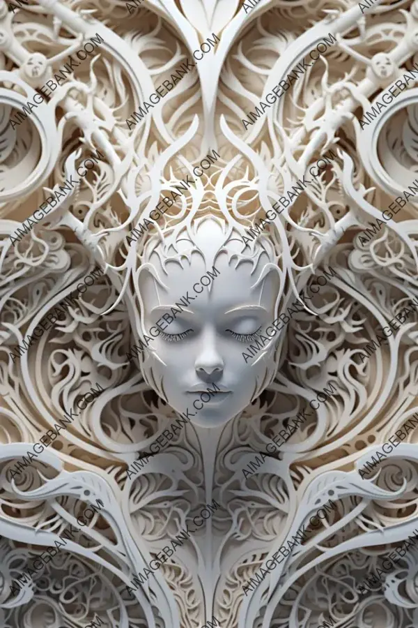 Ornate Ivory Fractal: Expressing Women&#8217;s Sadness