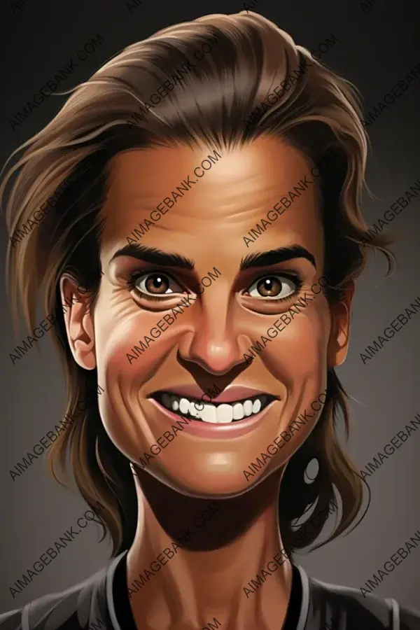 Capturing Amelie Mauresmo in Artistic Caricature Form