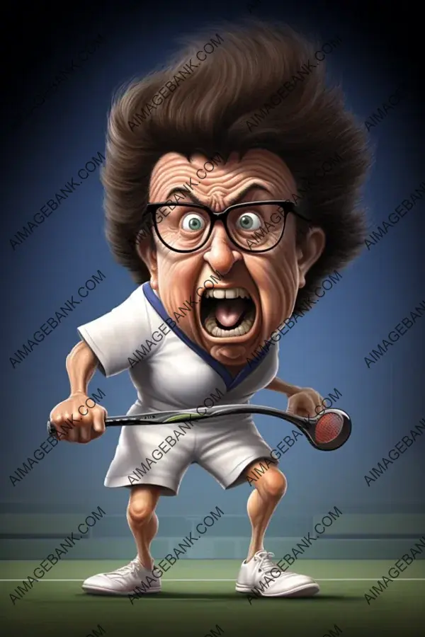 Capturing Billie Jean King in Artistic Caricature