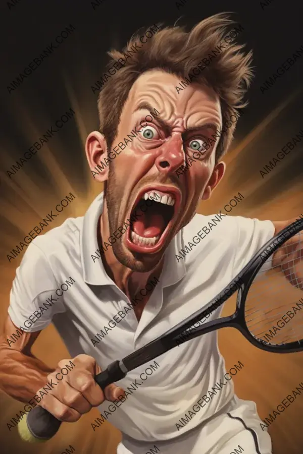 Cameron Norrie: Tennis Brilliance Illustrated in Artistic Caricature