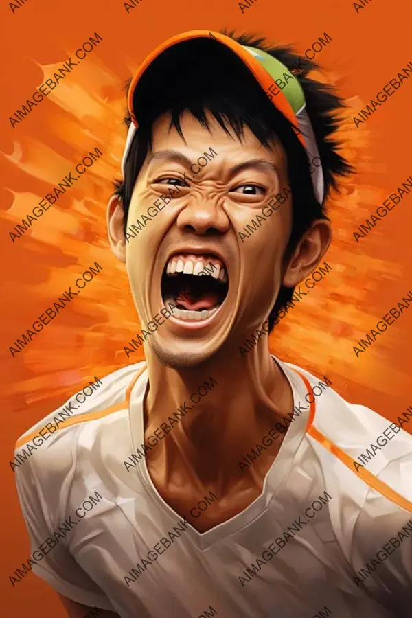 Kei Nishikori Caricature: Tennis Star&#8217;s Artistic Persona