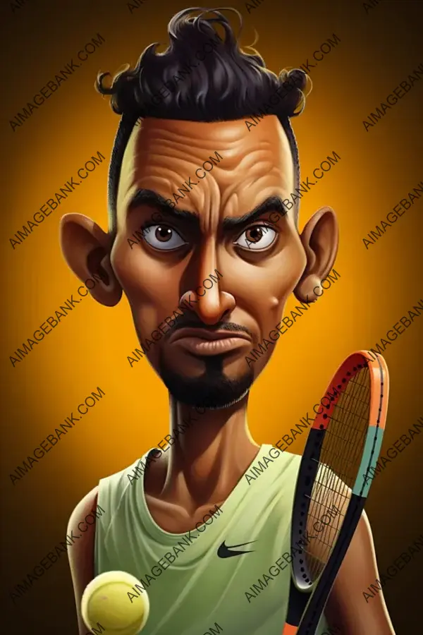 Nick Kyrgios Artwork: Expressing Tennis Flair in Caricatures