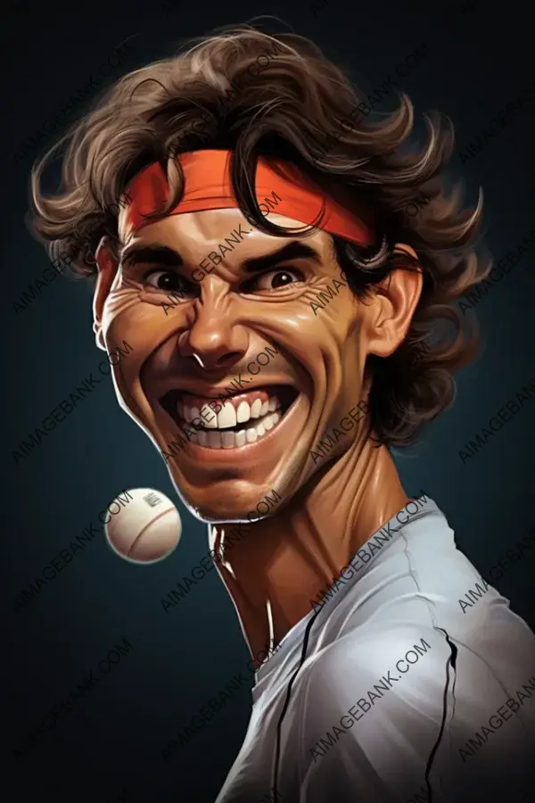 Rafael Nadal Caricatures: Tennis&#8217;s Grand Slam King in Art