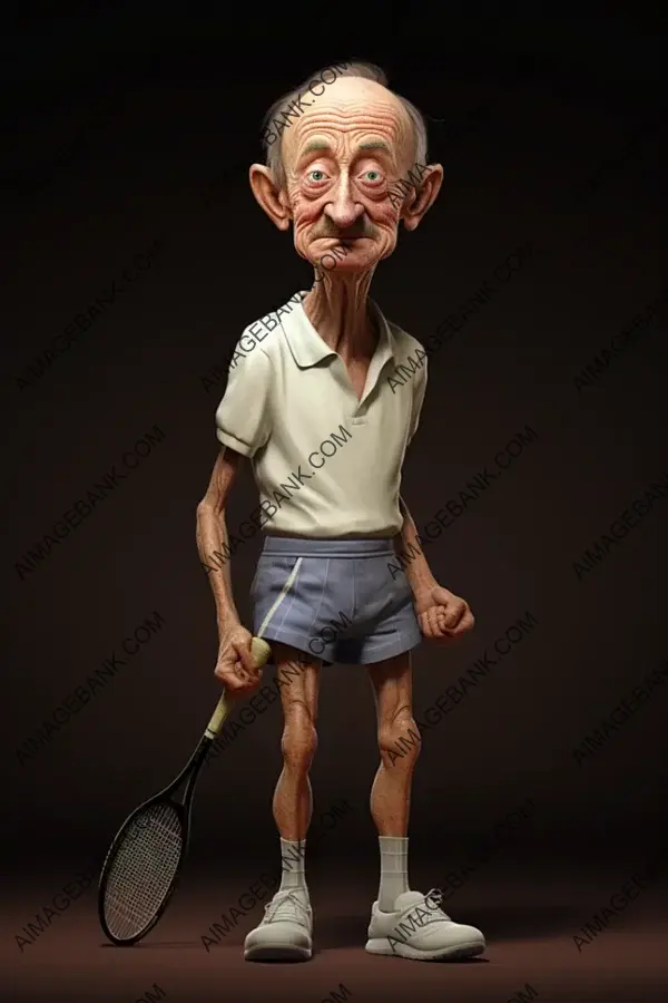 Rod Laver in Caricatures: Tennis&#8217;s Australian Legend in Art