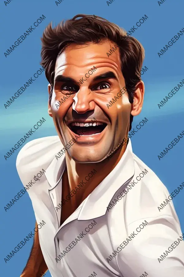 Roger Federer&#8217;s Tennis Journey in Art: Captivating Portraits