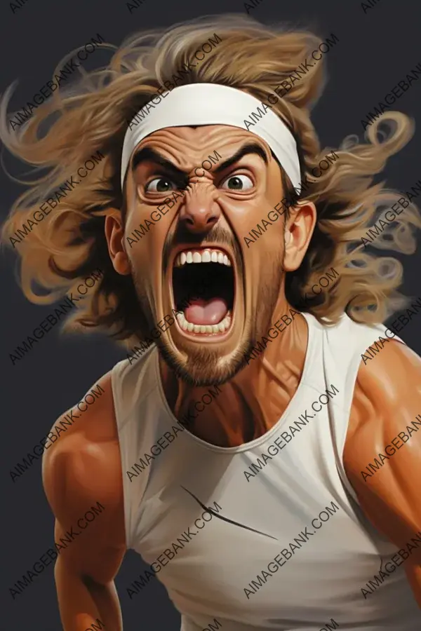 Stefanos Tsitsipas Caricature: Tennis&#8217;s Greek Sensation in Art