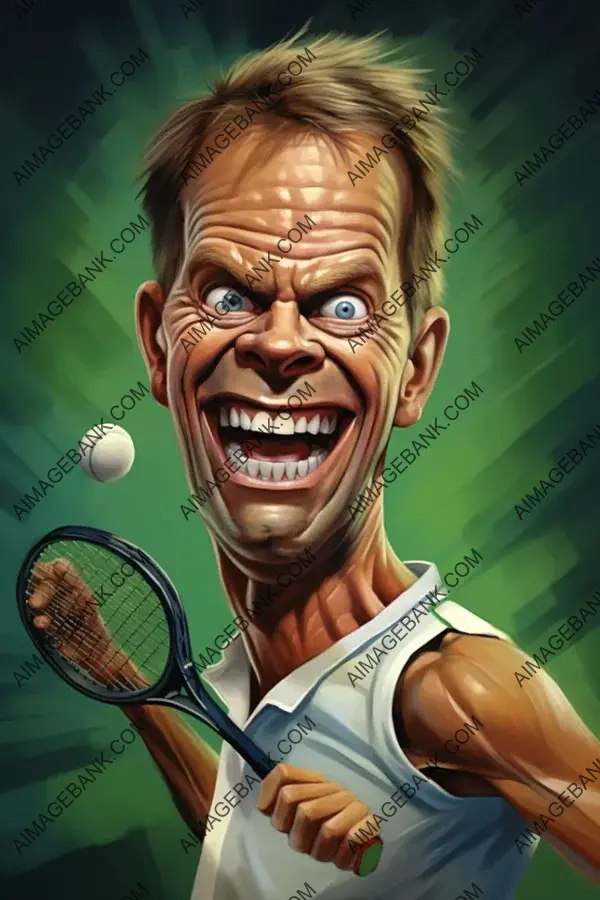 Stefan Edberg Art: Expressing Tennis&#8217;s Grace in Caricatures