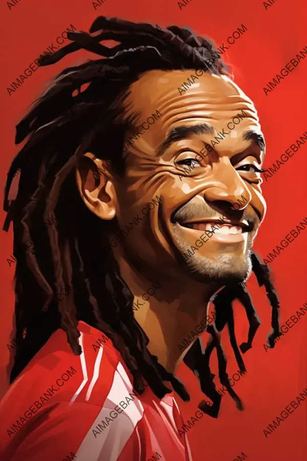 Yannick Noah Caricature: Tennis&#8217;s French Icon in Art