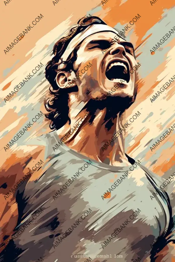 Rafael Nadal Portrait Wearing Tennis&#8217;s Greatness