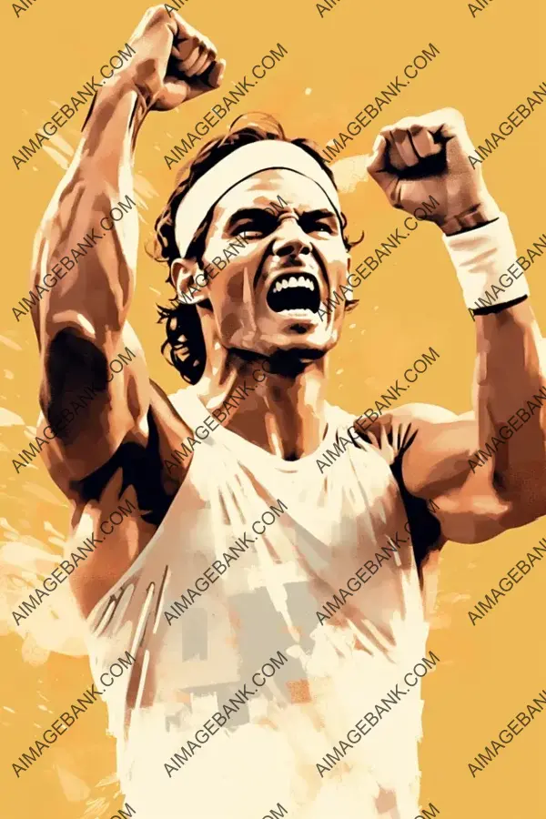 Rafael Nadal Portrait Wearing Tennis&#8217;s Grandeur