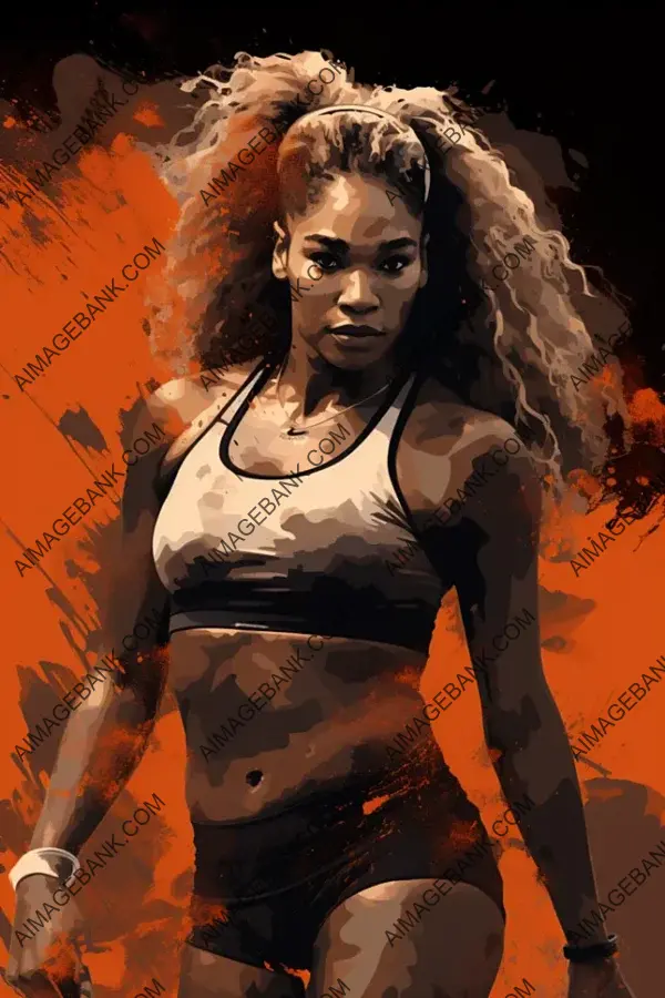 Serena Williams Figure Drawn by Jensen Studios