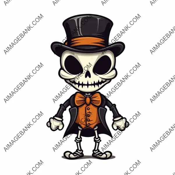 Peter Bagge Style Alien skeleton Sticker