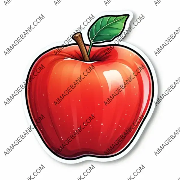 Sticker with Apple Screenshotsaturday Design on White Background