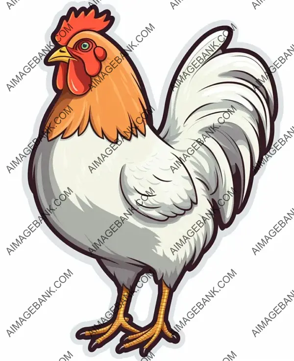 Easter Egger Chicken Sticker Designed for Screenshotsaturday